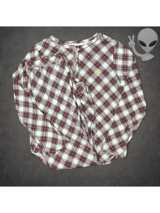 Lauren Ralph Lauren Other - Lauren Ralph Lauren Holiday Tartan Plaid Henley Pajama Set Medium Ivory Red
